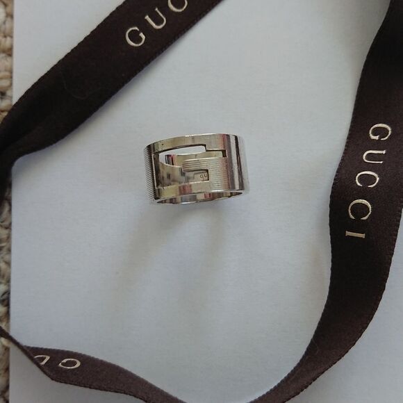 Gucci sterling silver ring Size 19 - Picture 1 of 8